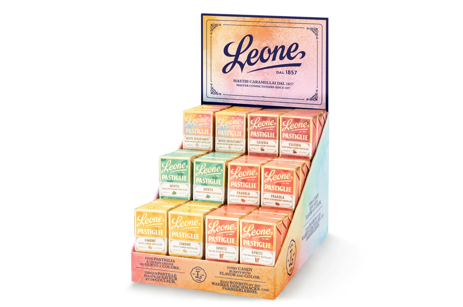 [LE3669] Prés pastilles Leone parfum assortis 27g x 36