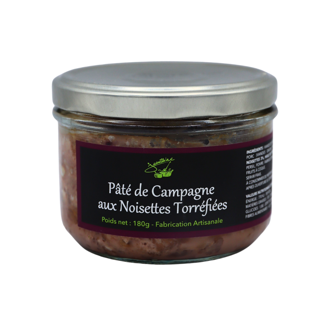 [AR00170] Pâté de campagne de porc fermier aux noisettes torréfiées 100g X12
