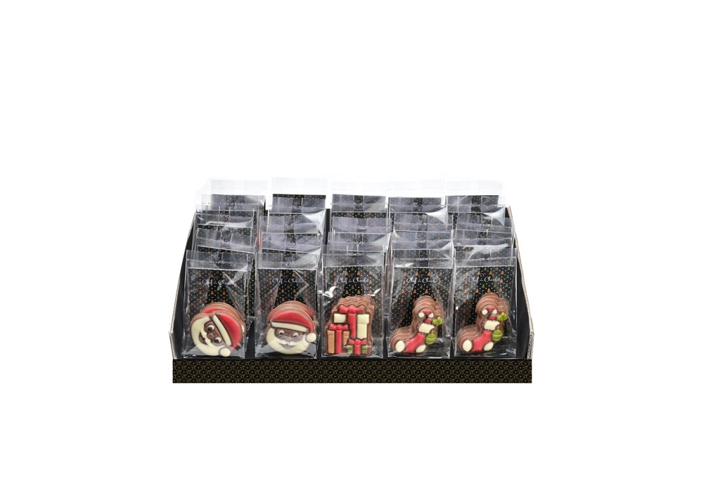 [MDV8481] Display mini scht choc lait Noël 3 décors 45gx25