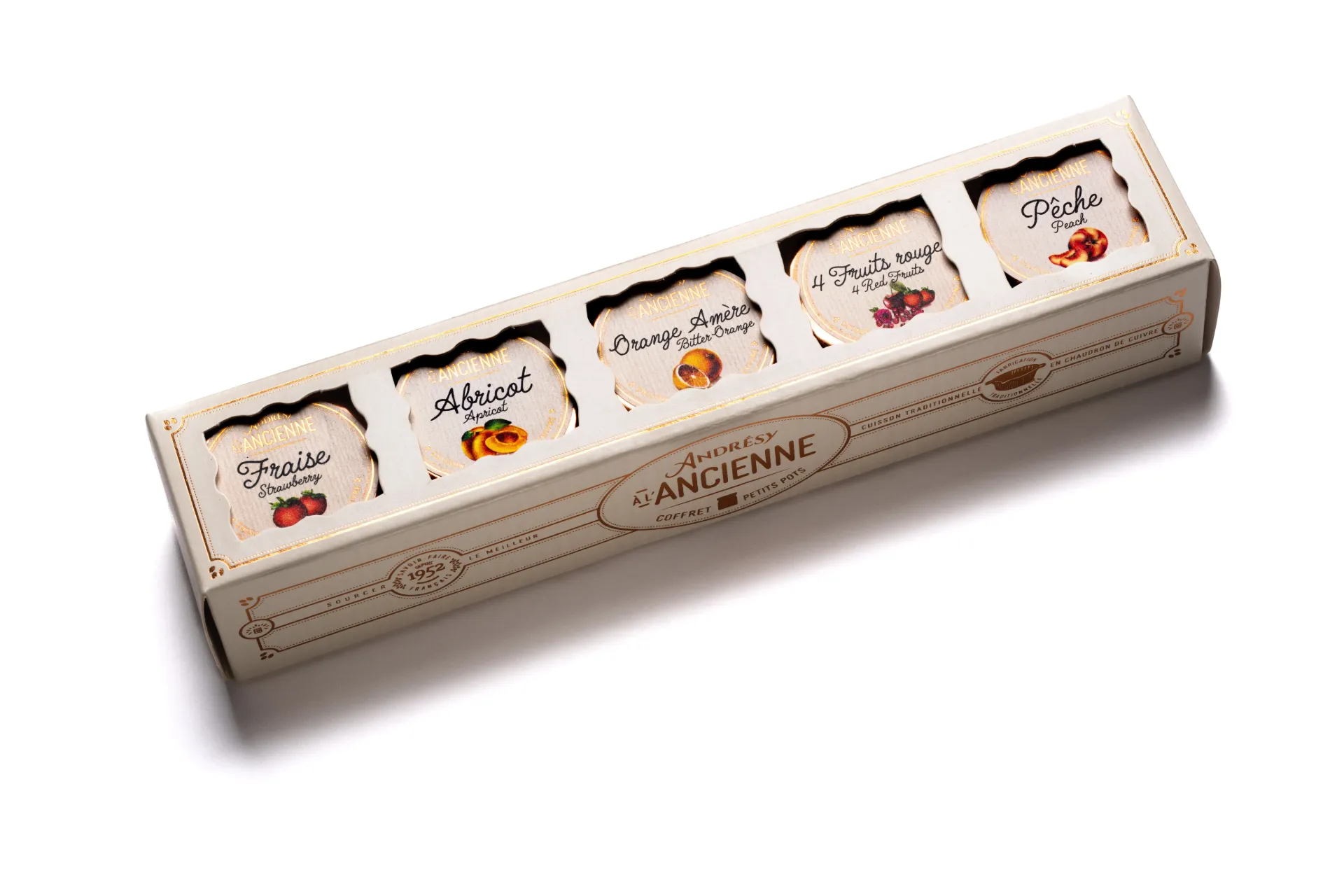 Coffret confiture ancienne 5 parfums 28gx5 X16