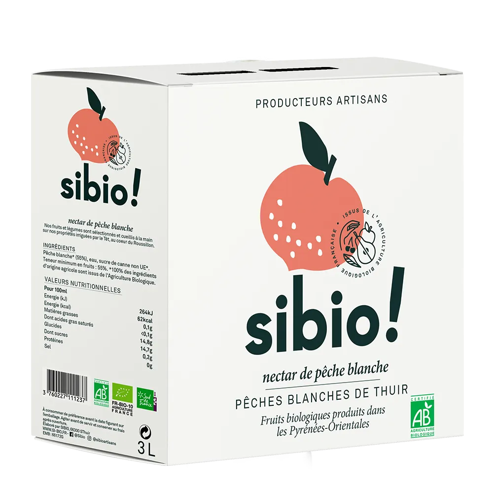 [SIBSPE003] Nectar Pêche Blanche BIO - 3L